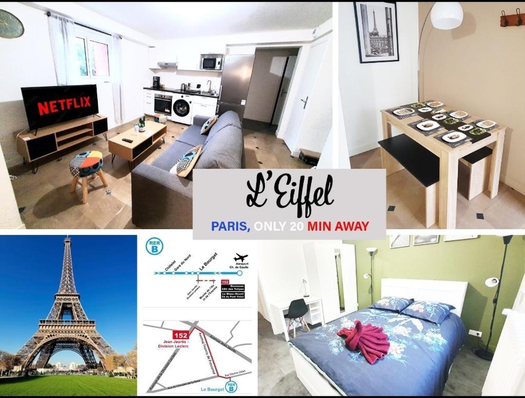 L'Eiffel - Self Checking, 20Min From Paris Lejlighed Drancy Eksteriør billede